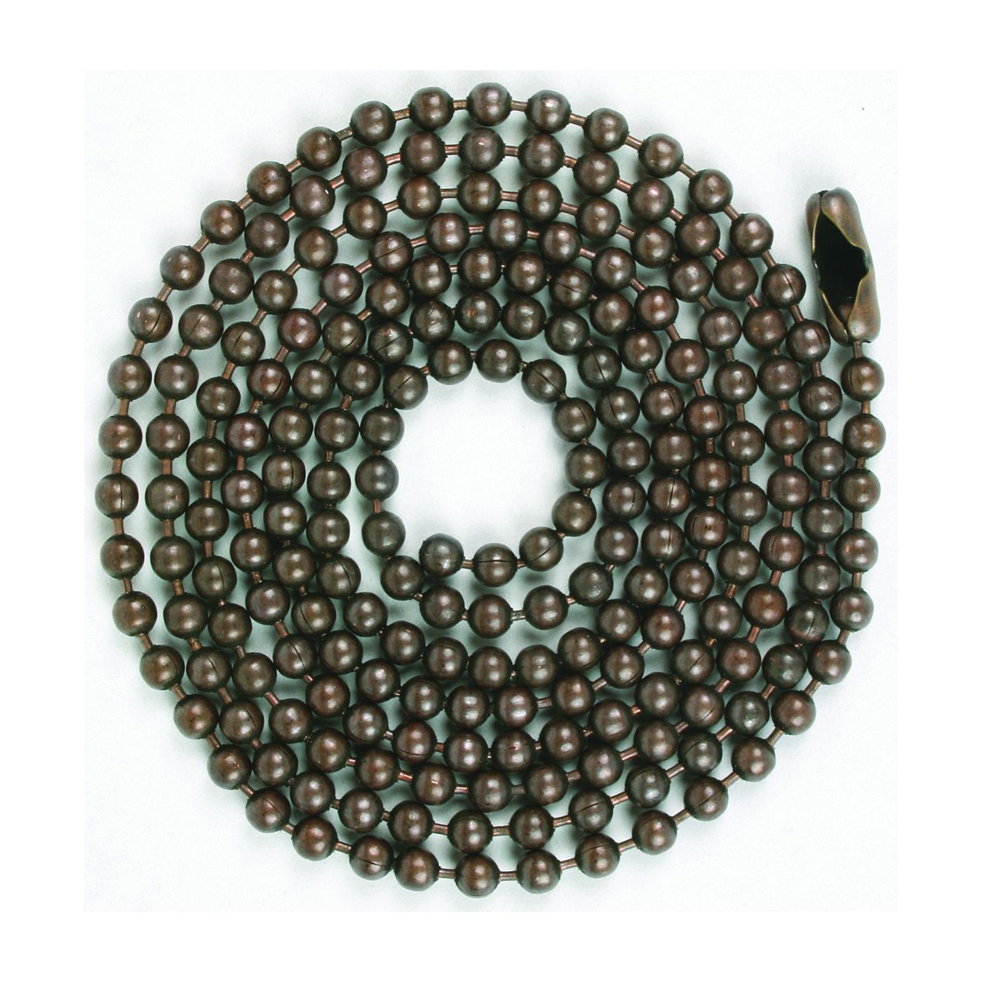 60352 Beaded Chain with Connector, 3 ft L, Rustic Bronze