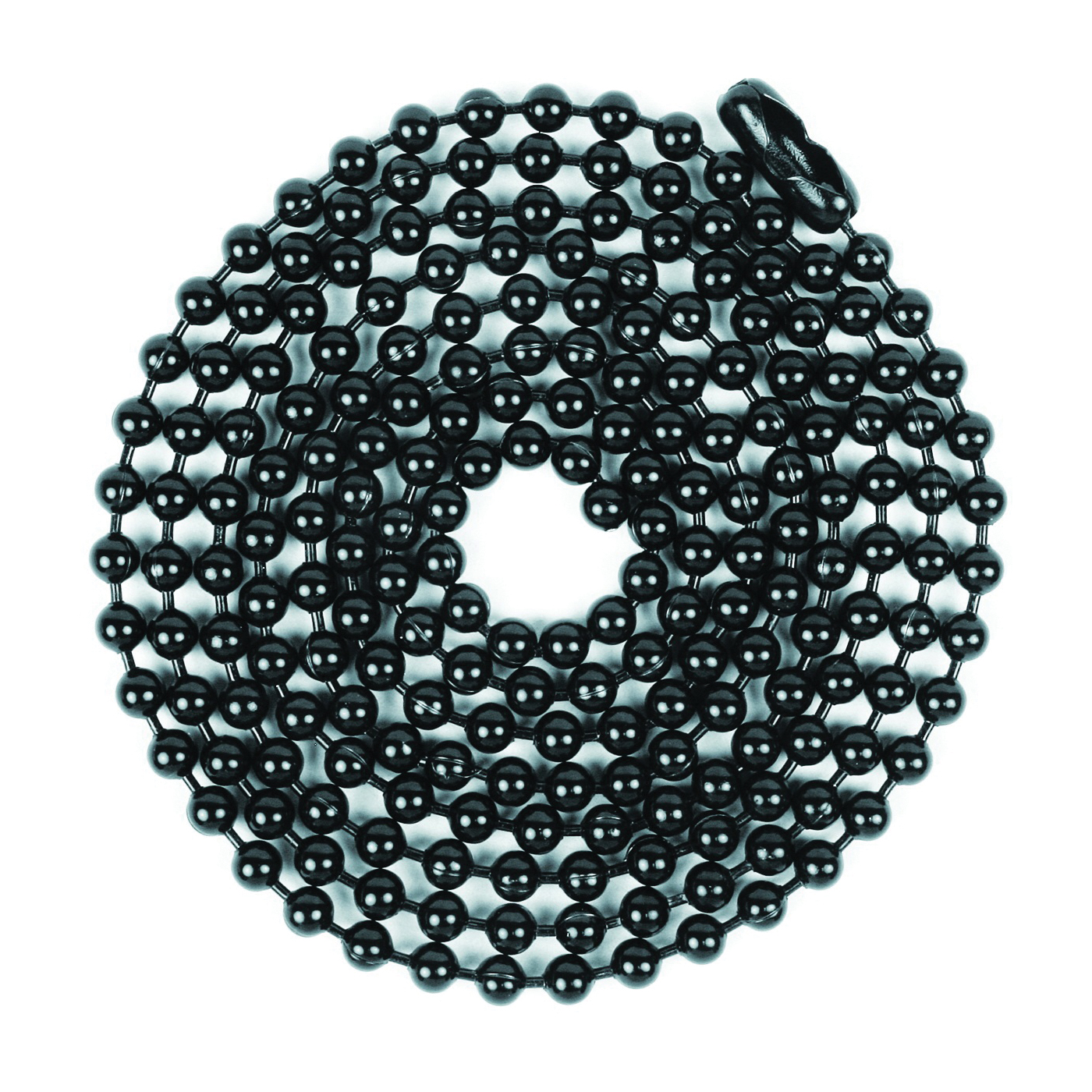 60371 Beaded Chain with Connector, 3 ft L, Black