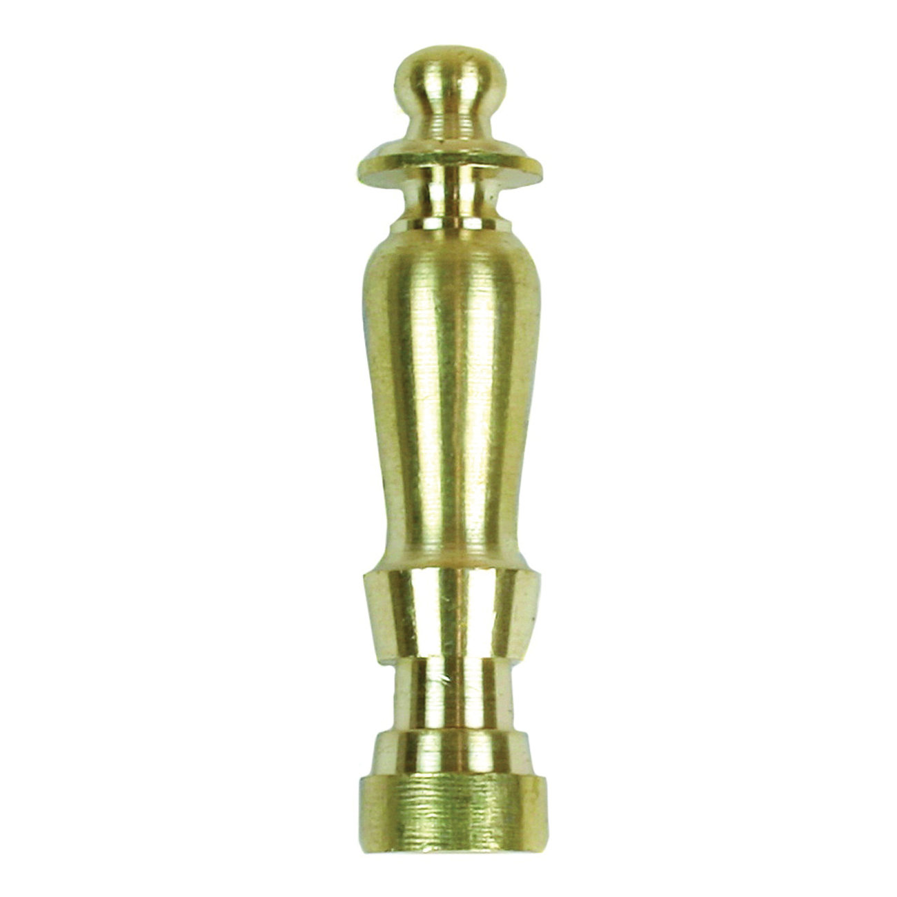 60100 Spindle Finial, Solid Brass
