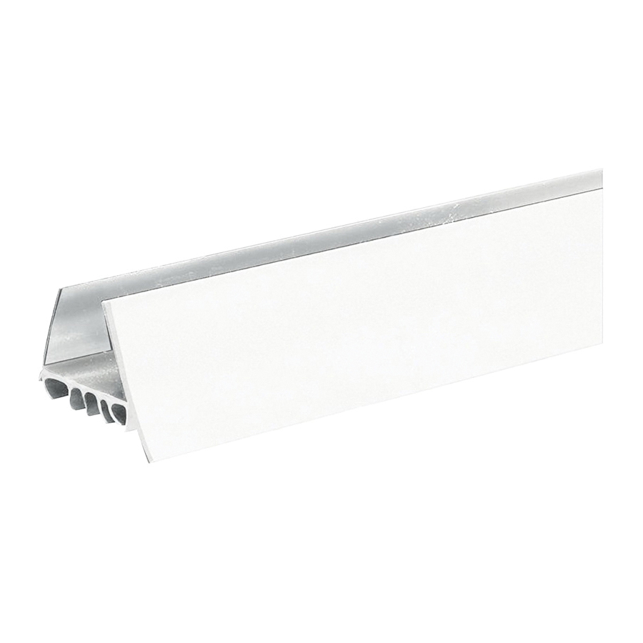 UBD77W Door Sweep, 36 in L, 1-3/4 in W, PVC Insert