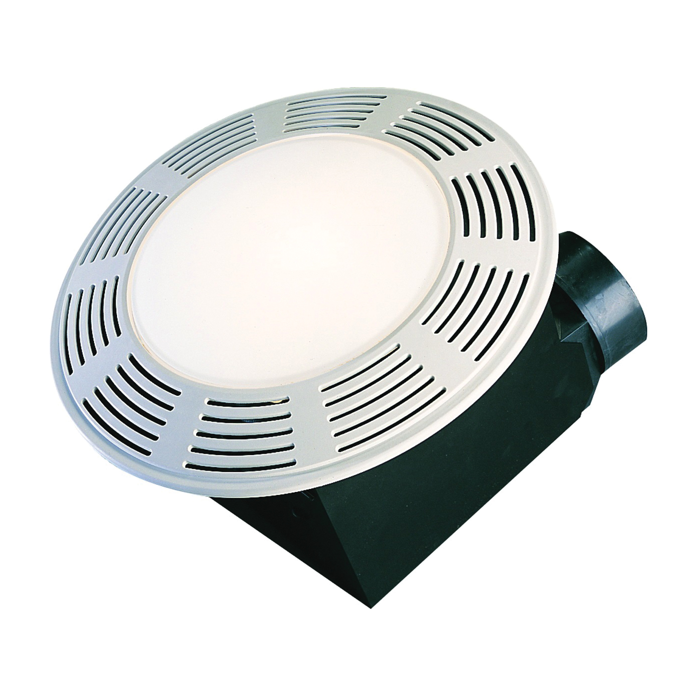 AK863L Exhaust Fan, 0.8 A, 120 V, 100 cfm Air, 3.5 Sones, CFL, Incandescent Lamp, 4 in Duct, White