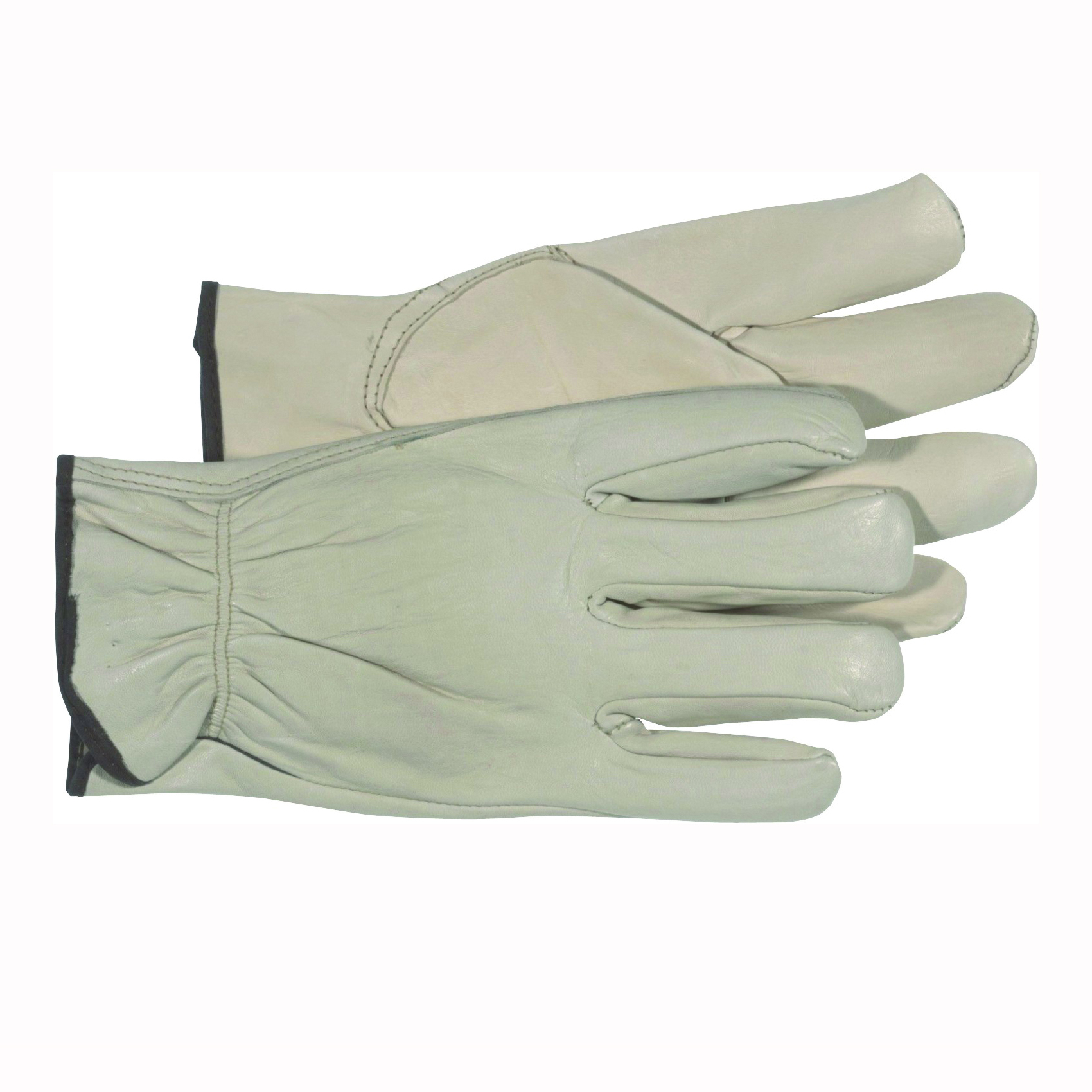 4068M Driver Gloves, M, Keystone Thumb, Open, Shirred Elastic Back Cuff, Leather, Natural
