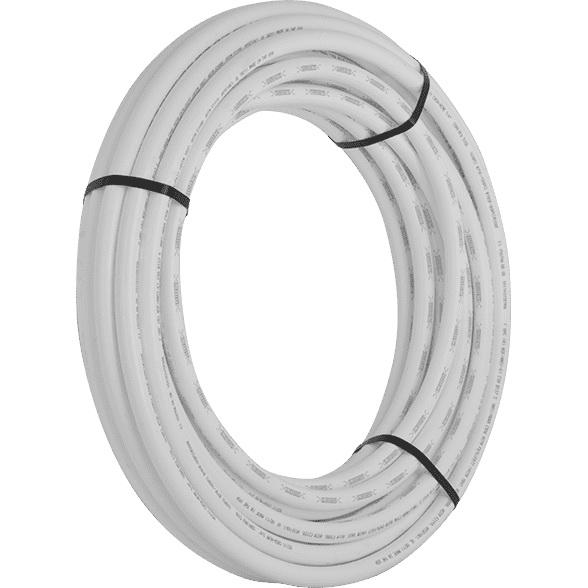 U870W100 PEX-B, Pipe Tubing, 3/4 in, 100 ft L, Polyethylene, White