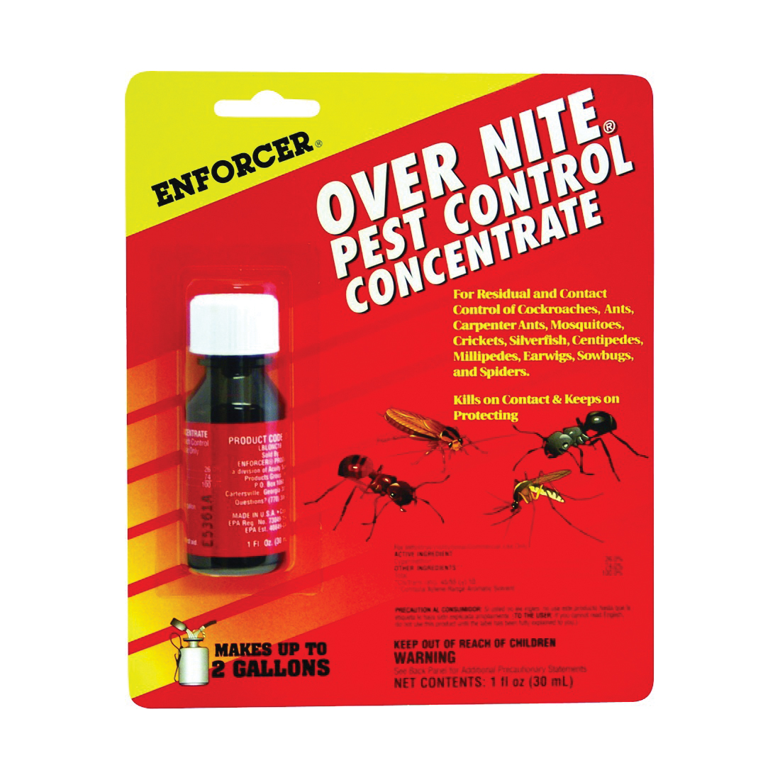 Enforcer Over Nite Liquid Concentrate Home Pest Control 1 oz