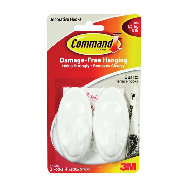 Command 2 lb. Quartz Hanging Mirror Organizer (1 Board, 3 Hooks, 8