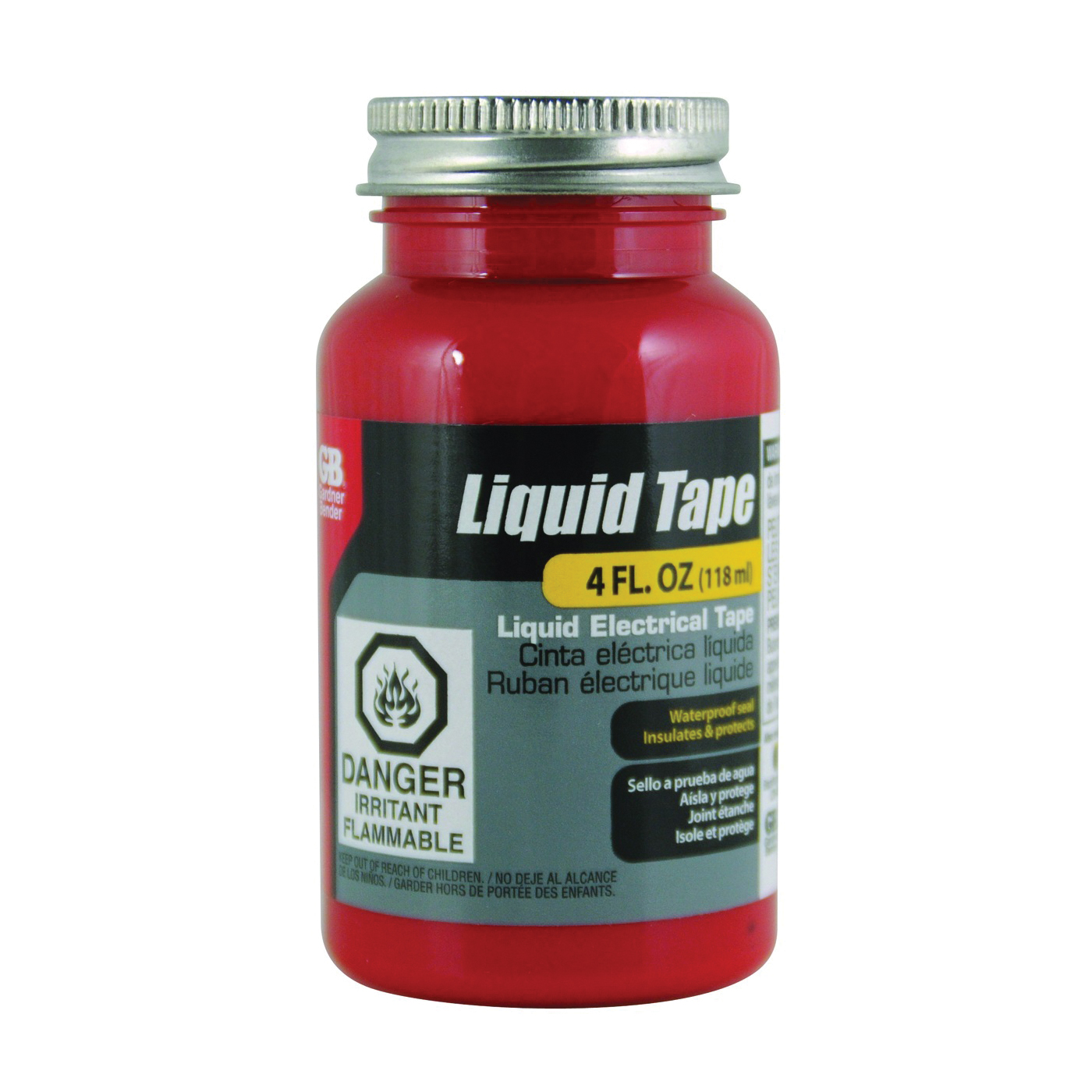 GB LTR-400 Electrical Tape, Liquid, Red, 4 oz Bottle - 1