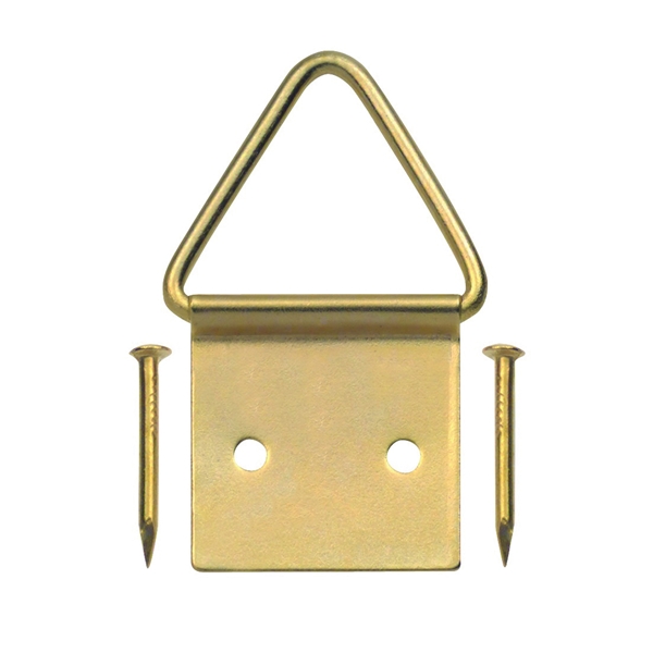50205 Picture Hanger, 20 lb, Steel, Brass, Gold, 4/PK