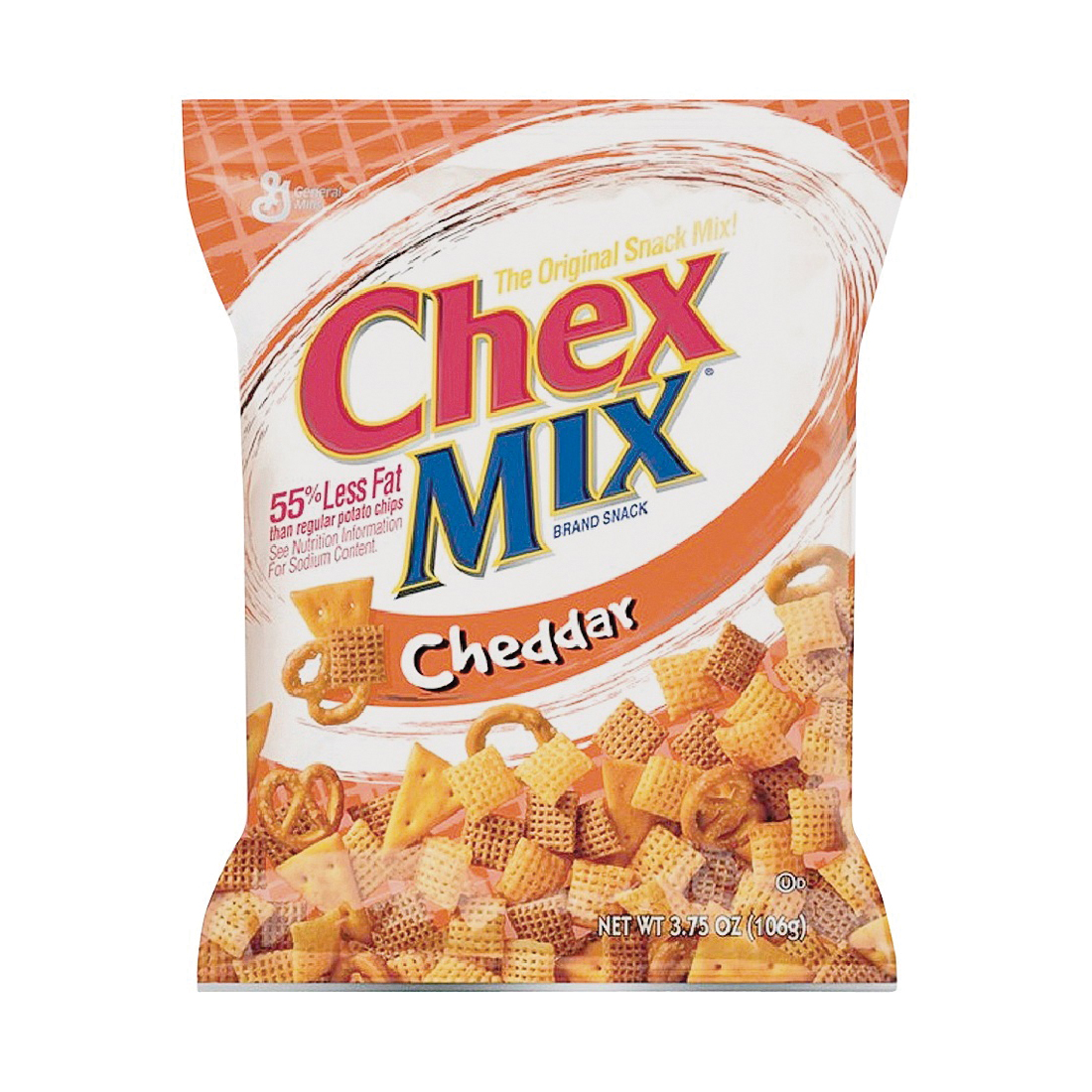 Chex Mix CMC8 Snack Food, Cheddar Flavor, 3.6 oz Bag - 1