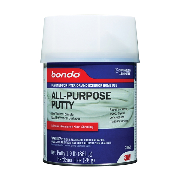 3M 20052 Putty, Gray, 1 qt Can - 1