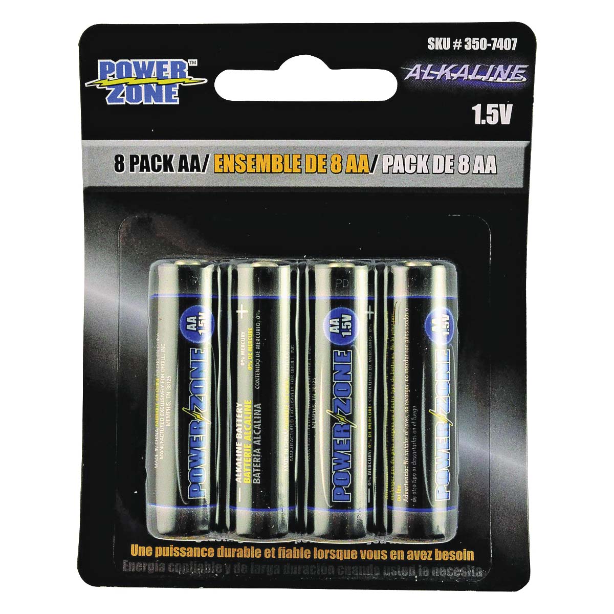 LR6-8P-DB Battery, 1.5 V Battery, AA Battery, Alkaline, Manganese Dioxide, Potassium Hydroxide and Zinc