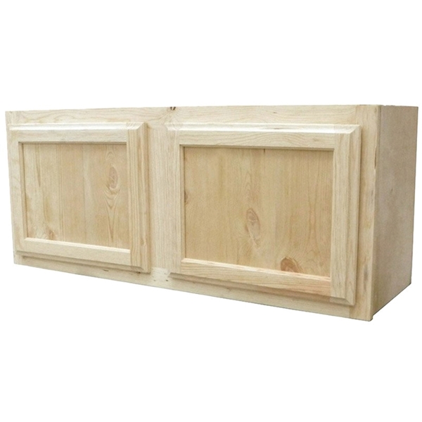 W3615-PFP Cabinet, 36 in OAW, 12-3/4 in OAD, 15 in OAH, Pine Wood, 1-Shelf, 2-Door, Assembled