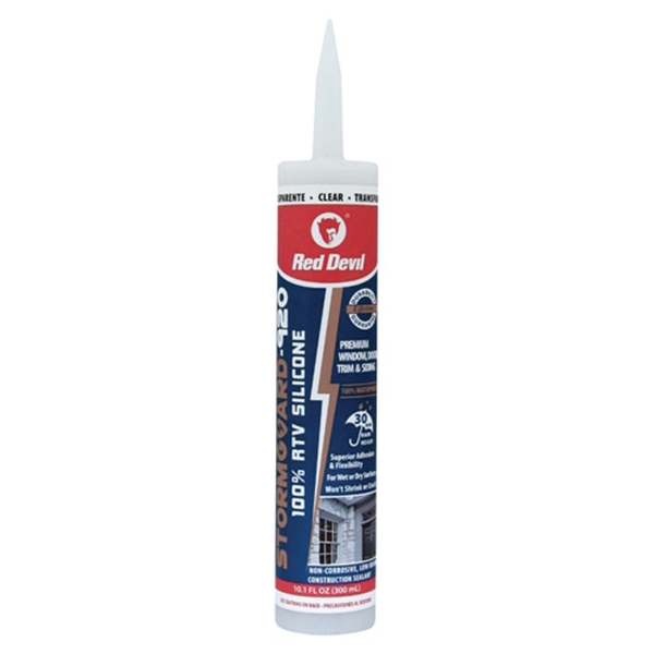 STORMGUARD 787 Silicone Sealant, Clear, 10 to 100 deg F, 300 mL Cartridge