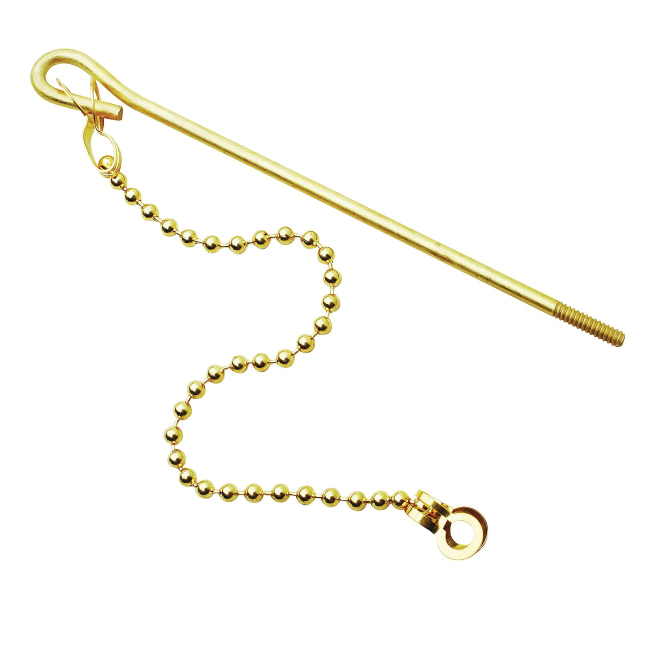 PP835-11 Flapper Lift Chain, 4-1/2 in L, Brass