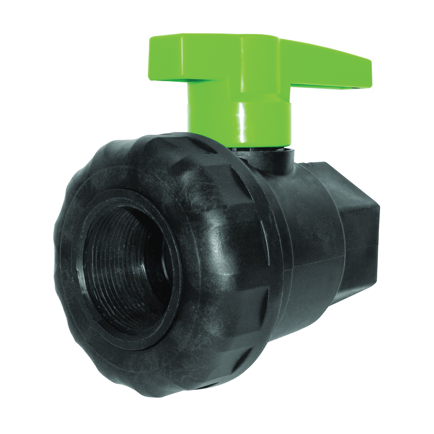 SU075E Ball Valve, 3/4 in Connection, Female NPT, 125 psi Pressure, Polypropylene Body