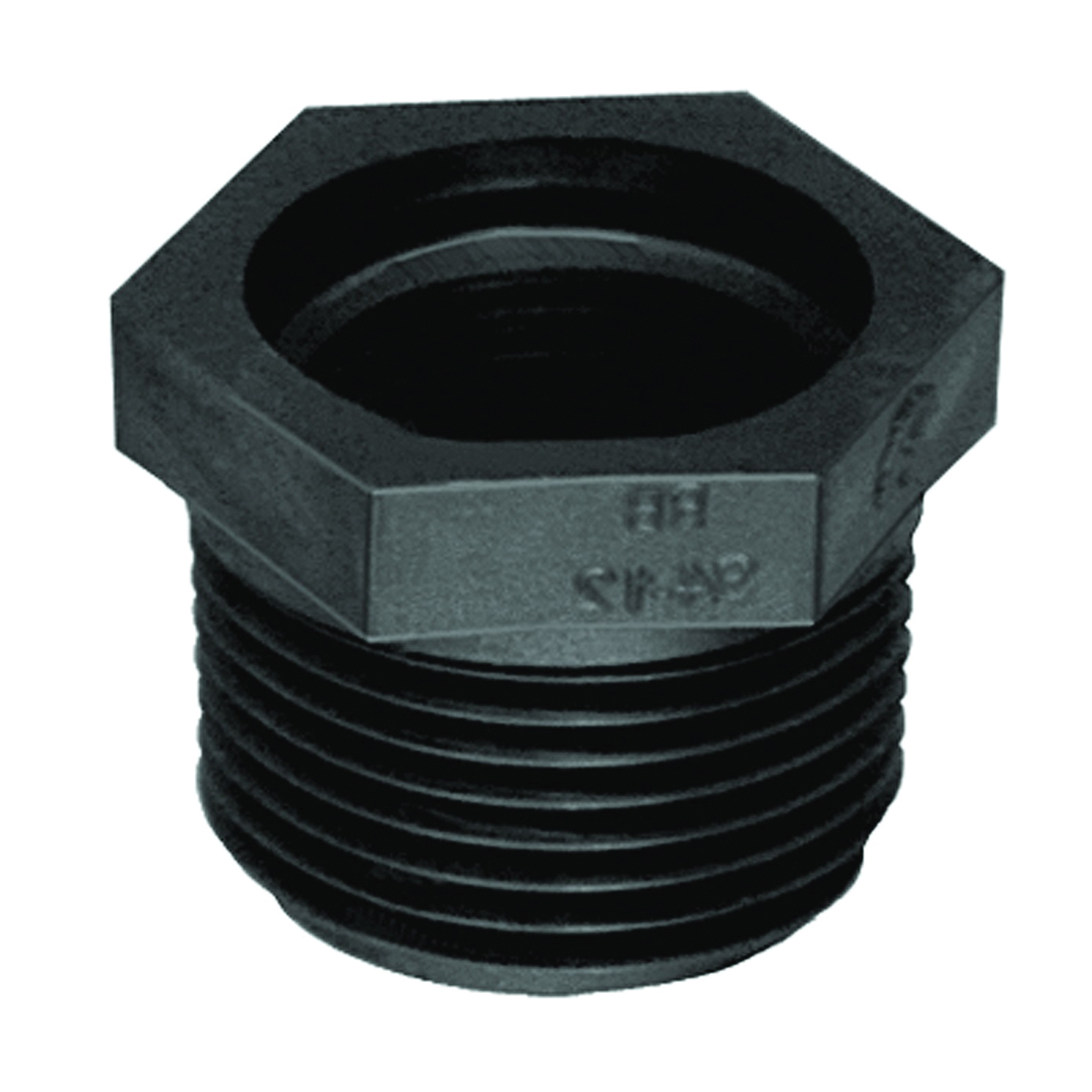 RB112-114P Reducing Pipe Bushing, 1-1/2 x 1-1/4 in, MPT x FPT, Black
