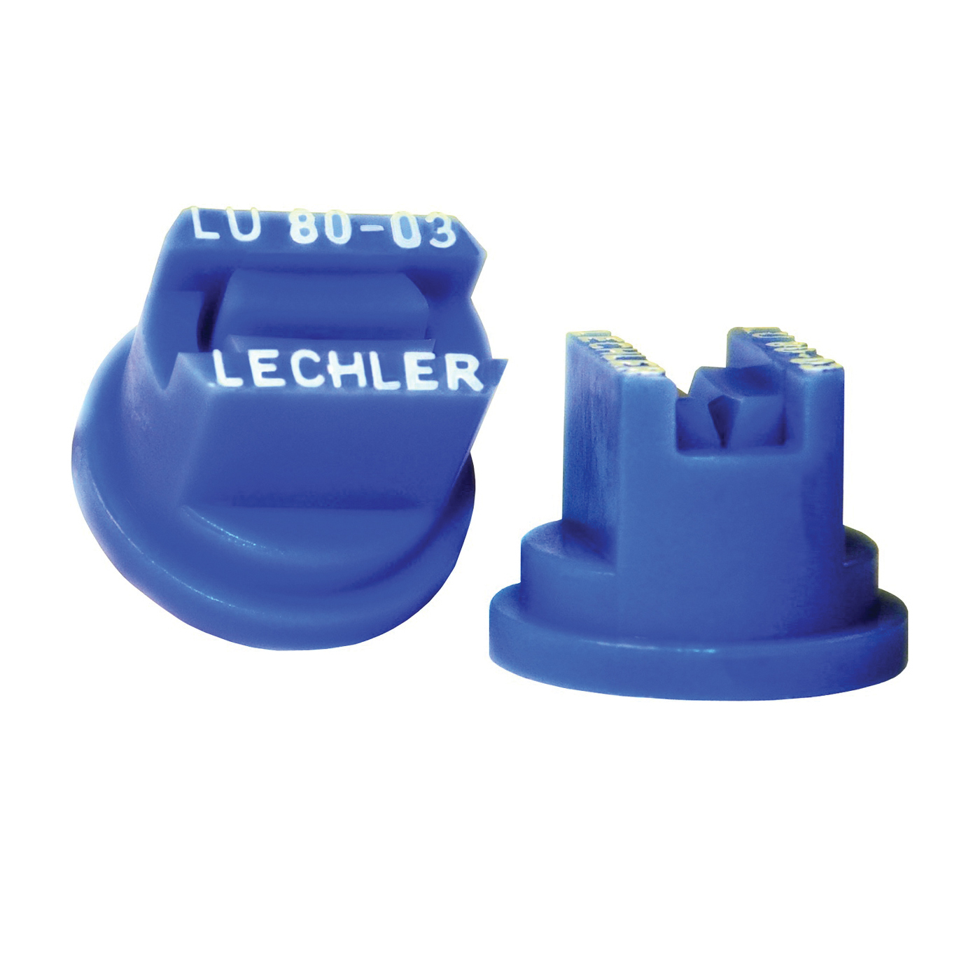 LU 80-03 6PK Spray Nozzle, Multi-Range Universal Flat, Polyoxymethylene, Blue, For: Y8253048 Series 8 mm Cap