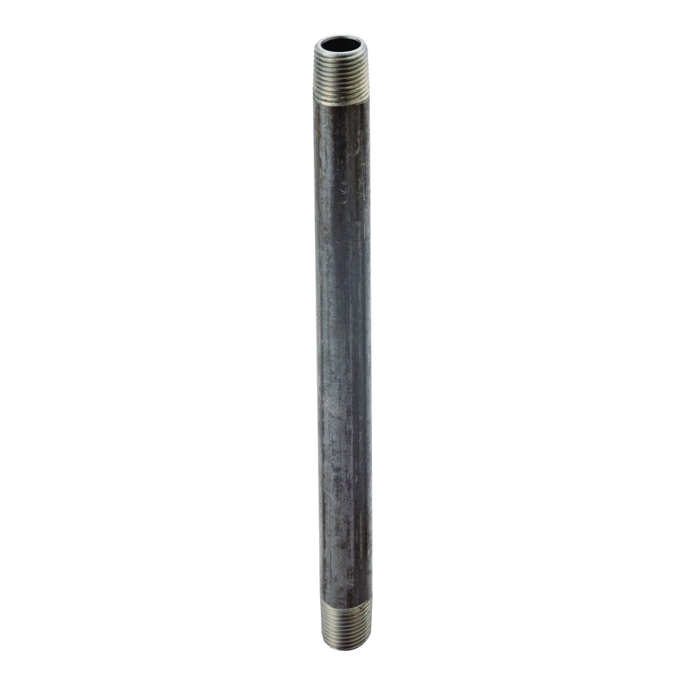Prosource BN 1/2X30-S Pipe Nipple, 1/2 in, Male, Steel, SCH 40 Schedule, 30 in L - 1