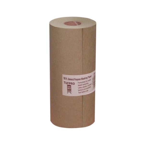 EasyMask 12906 Trim Masking Paper, 180 ft L, 6 in W, Brown