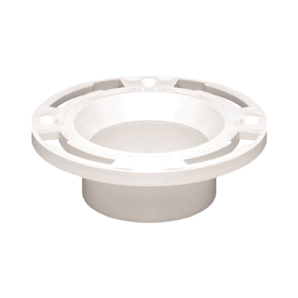43525 Closet Flange, 3, 4 in Connection, PVC, White