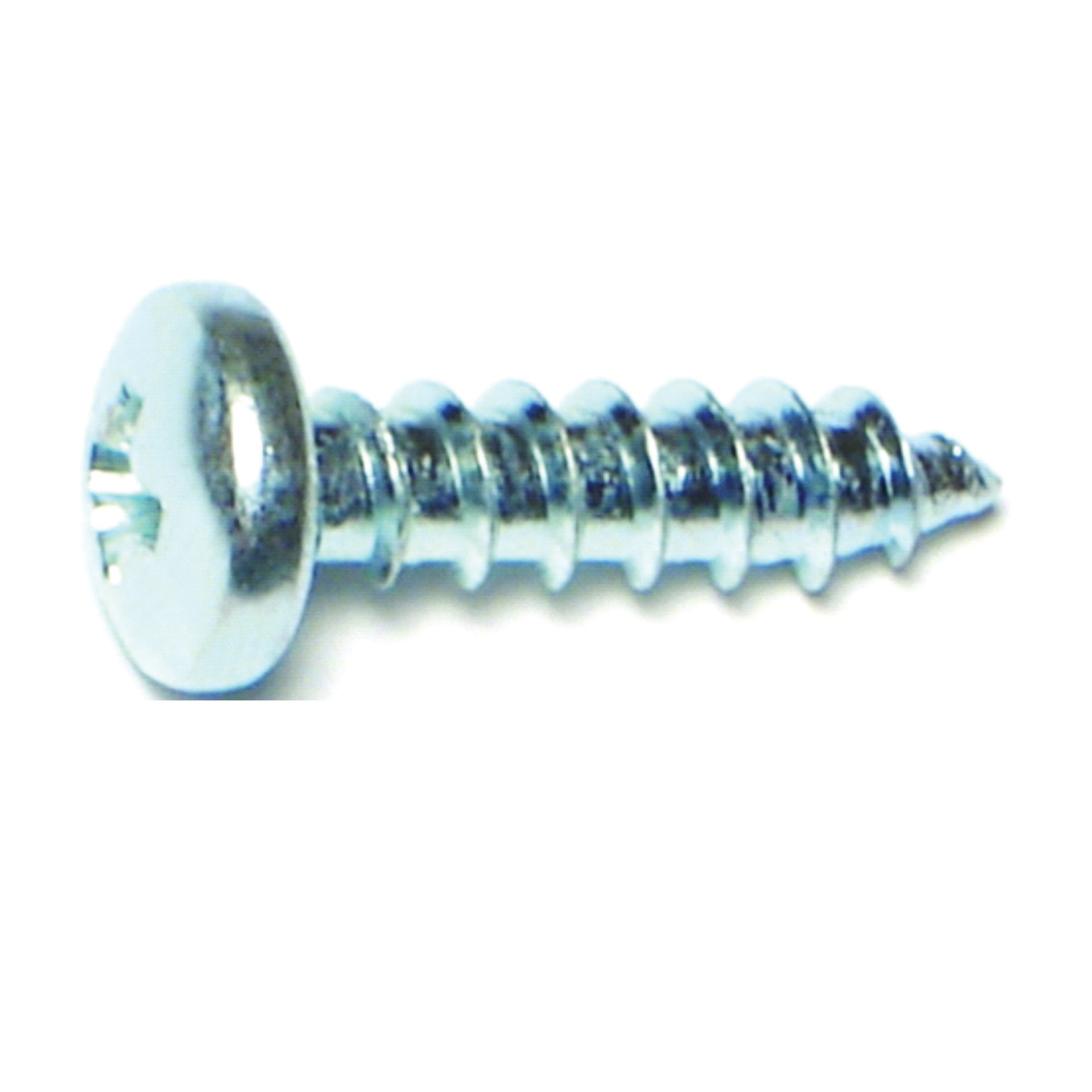 23130 Screw, #10 Thread, 3/4 in L, Pan Head, Phillips Drive, Steel, Zinc