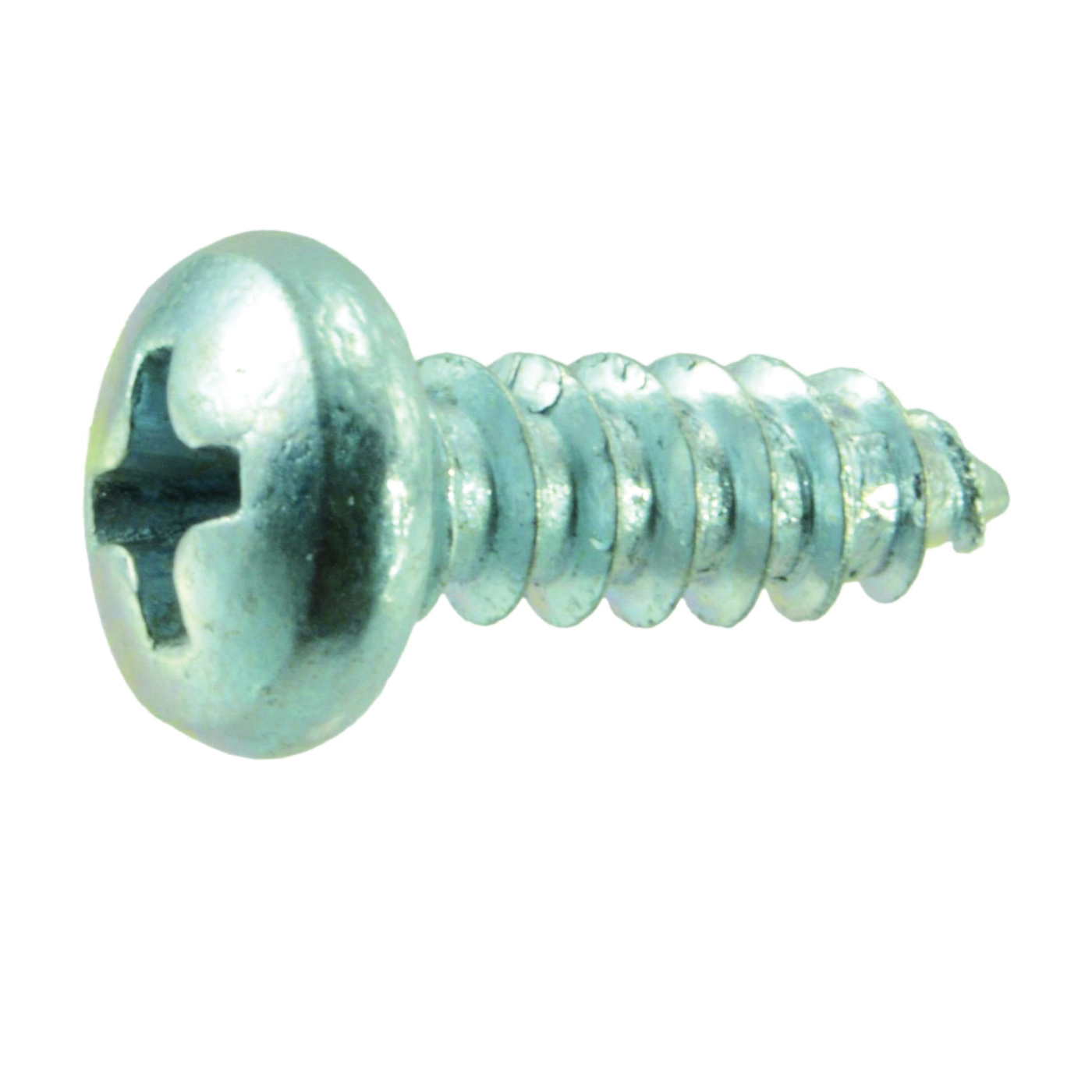 23121 Screw, #8 Thread, 1/2 in L, Pan Head, Phillips Drive, Steel, Zinc