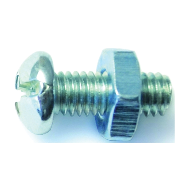 23991 Machine Screw, #10-32 Thread, Round Head, Combo Drive, Zinc