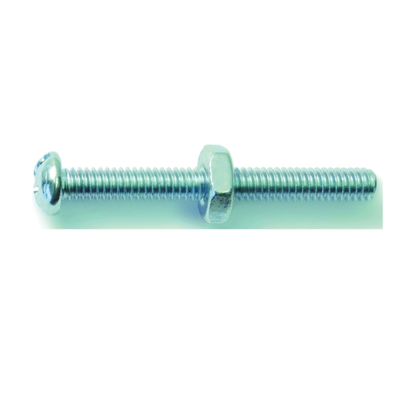 23981 Machine Screw, #8-32 Thread, Round Head, Combo Drive, Zinc