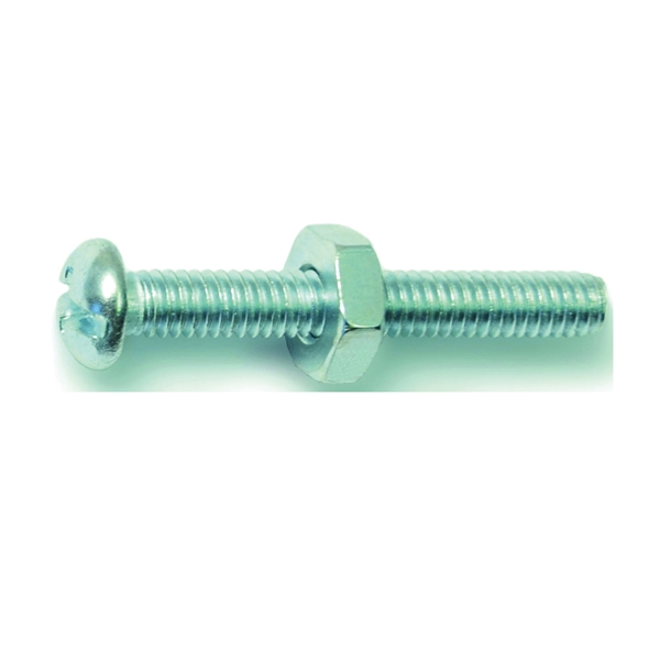 23980 Machine Screw, #8-32 Thread, Round Head, Combo Drive, Zinc