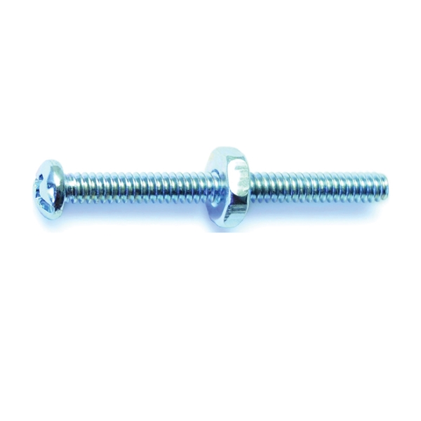 23975 Machine Screw, #6-32 Thread, Round Head, Combo Drive, Zinc