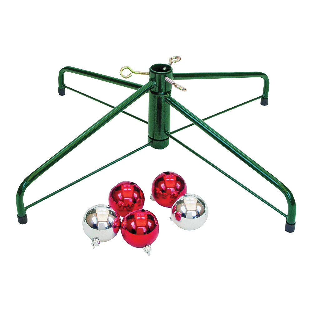 Traditions 95-2464 Artificial Tree Stand, Steel, Green/Red, Powder-Coated