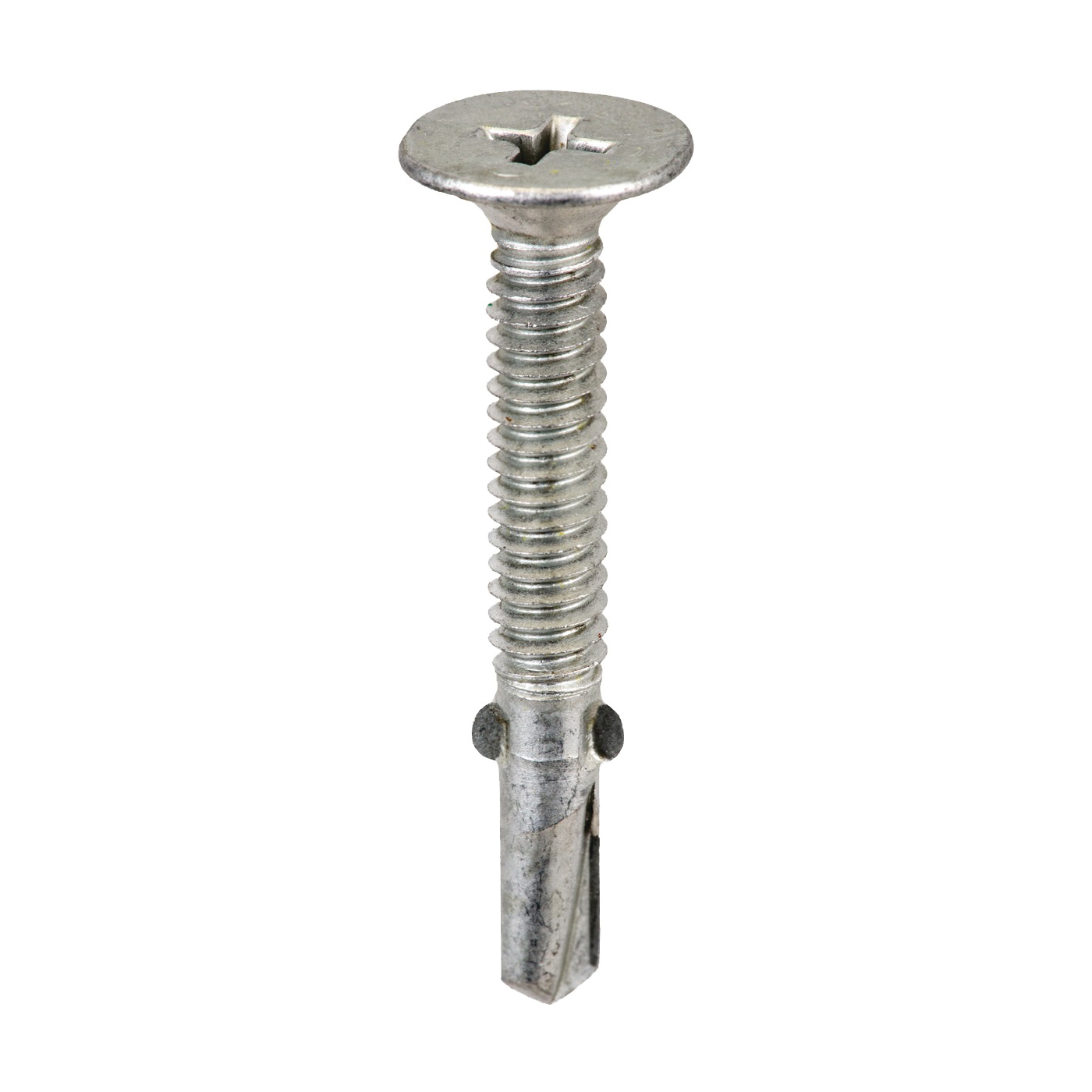 S-WM101716G250 Screw, #10 Thread, Phillips Drive, Self-Tapping, Winged Point, Galvanized Steel, 250/BAG