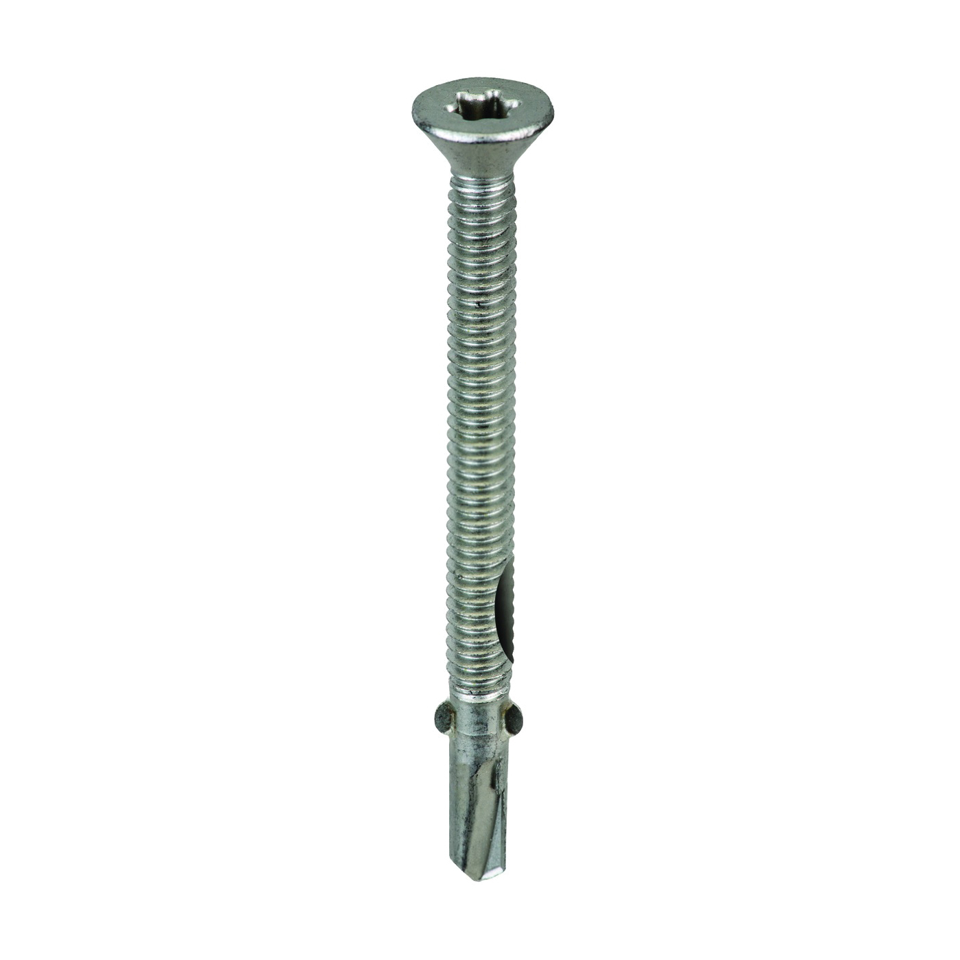 S-WM14314G250 Screw, #14 Thread, Star Drive, Self-Tapping, Winged Point, Galvanized Steel, 250/BAG
