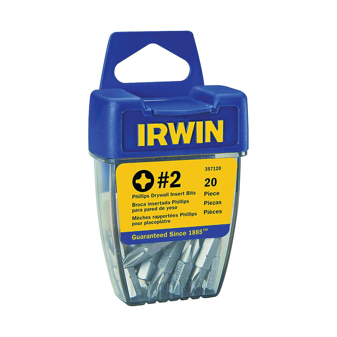 Irwin 357120 Drywall Bit Set, #2 Drive, Phillips Drive, 1 in L, Steel