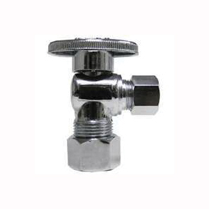 PB20123LF Stop Valve, 5/8 x 1/4 in Connection, Compression, Brass Body