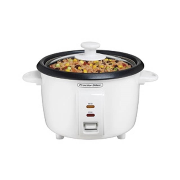 Proctor Silex 37534N Rice Cooker, 8 Cup Capacity, White - 1