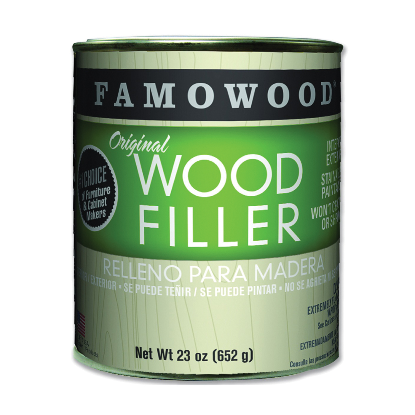 36021102 Wood Filler, Liquid, Paste, Ash, 24 oz Can