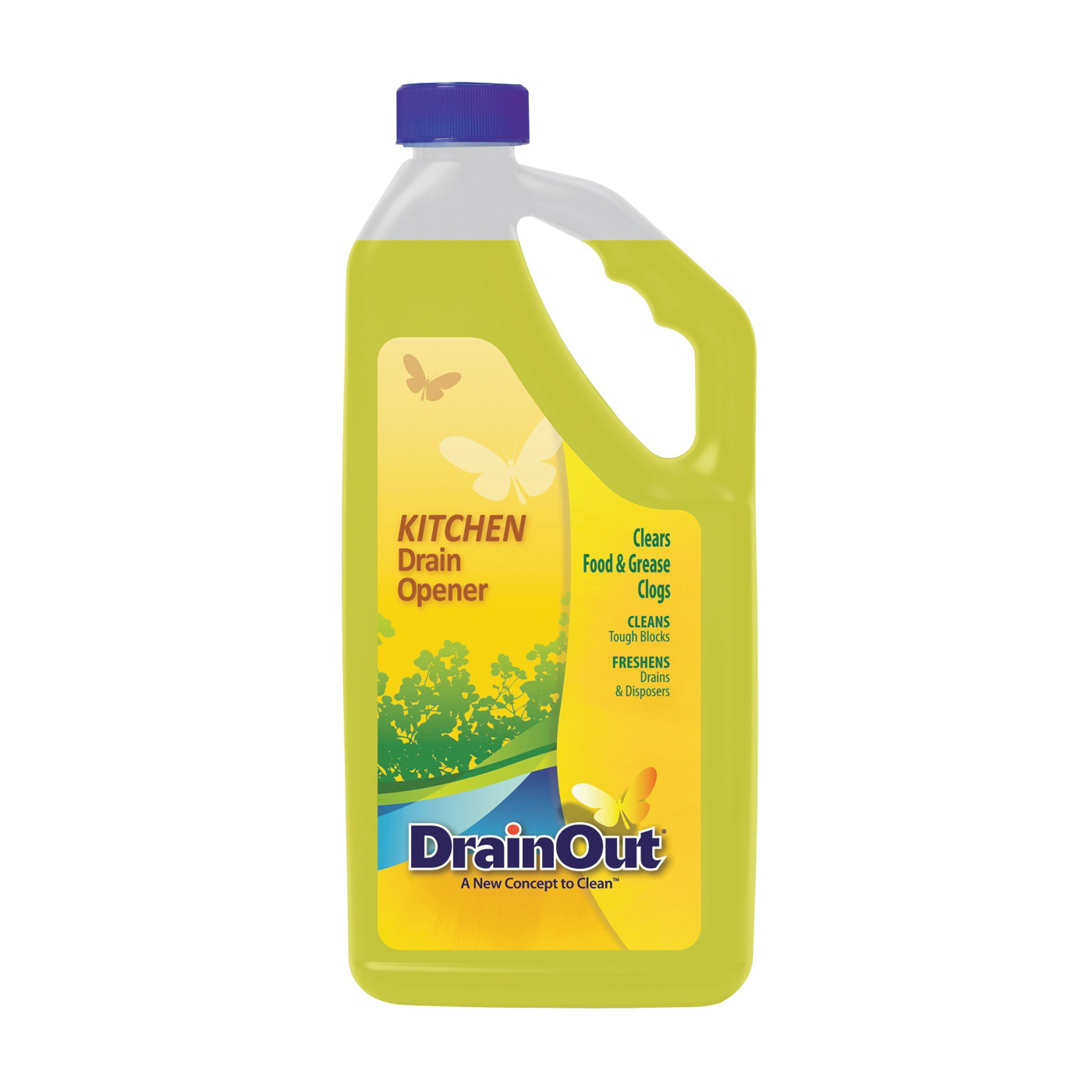 DOK0632N Drain Opener, Liquid, Yellow, Citrus, 32 oz Bottle