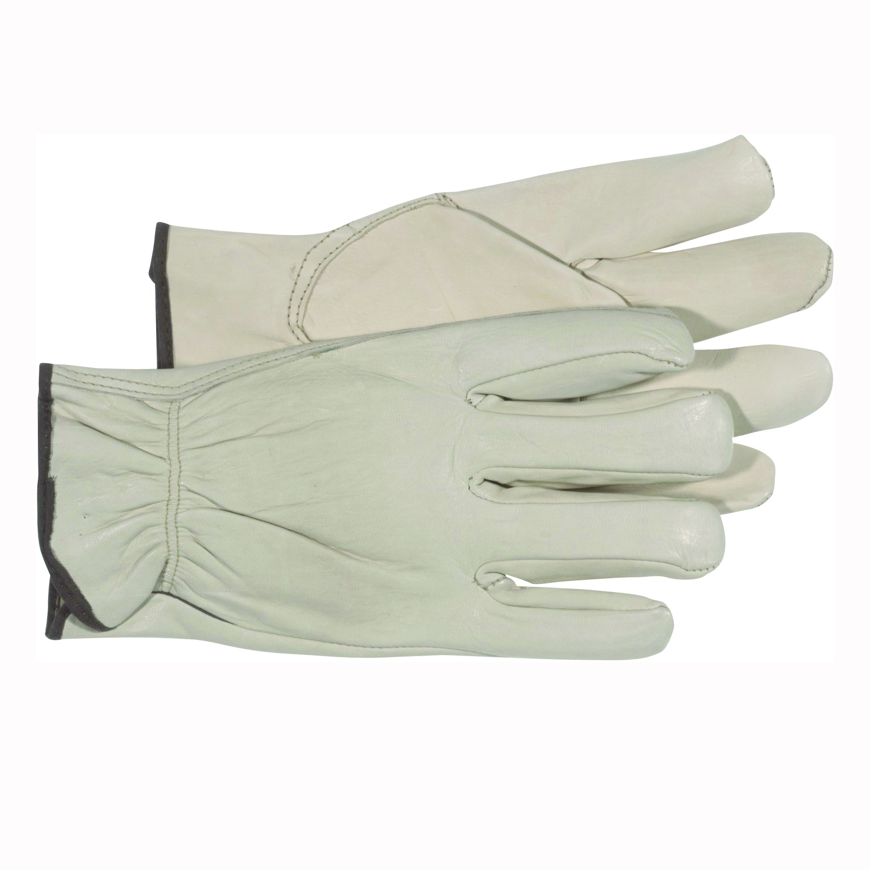 4067L Driver Gloves, Men's, L, Keystone Thumb, Open, Shirred Elastic Back Cuff, Cowhide Leather, Natural