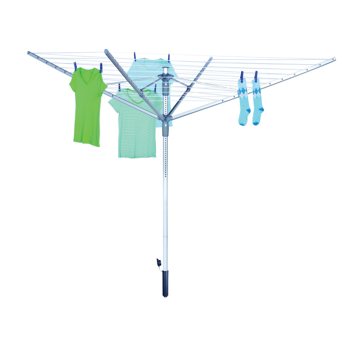 Honey-Can-Do DRY-04252 Umbrella Clothes Dryer, 78 in L, Aluminum, Silver