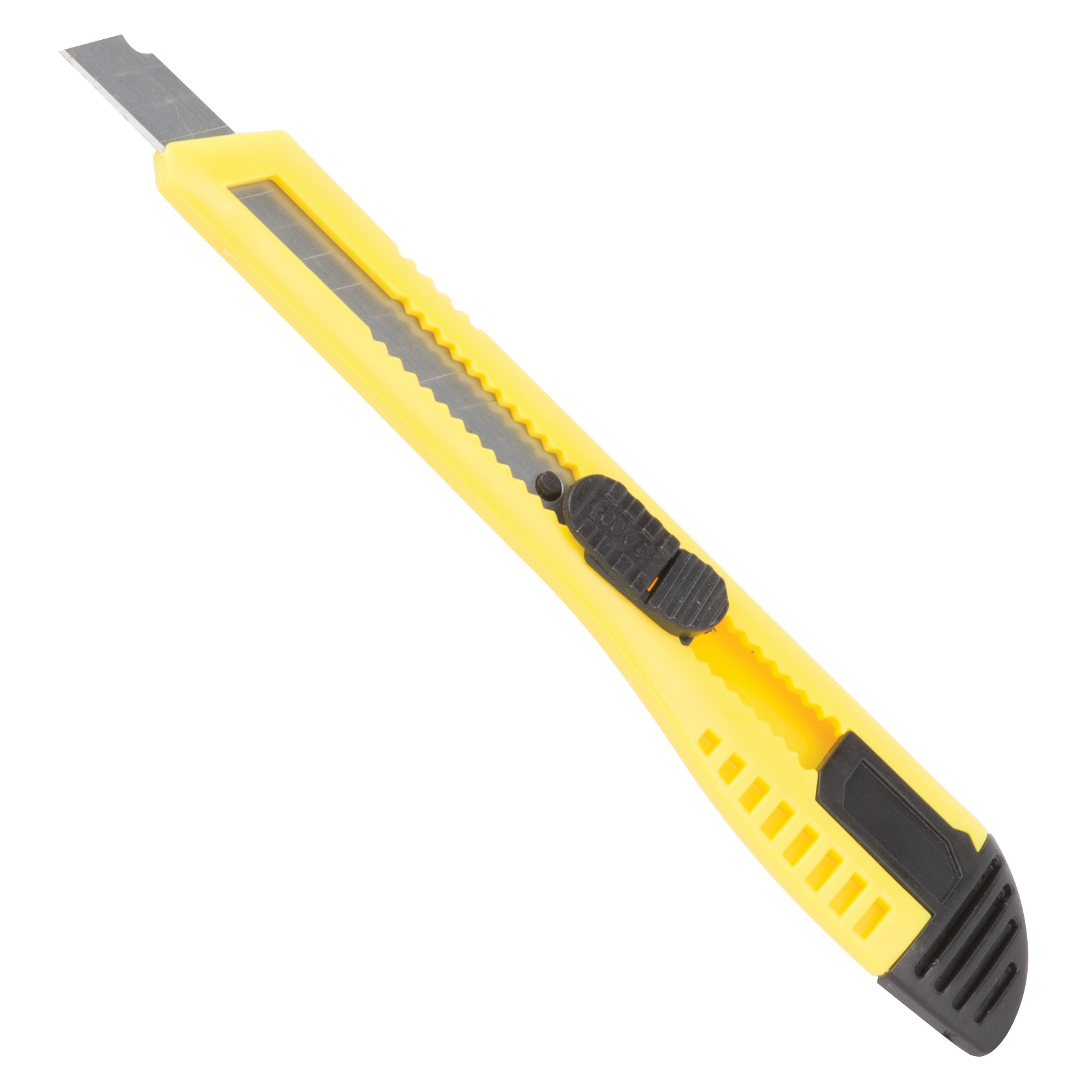 TGE-SK11 Utility Knife, 3-1/4 in L Blade, 9 mm W Blade, Carbon Steel Blade, Ergonomic Grip Handle, Yellow Handle