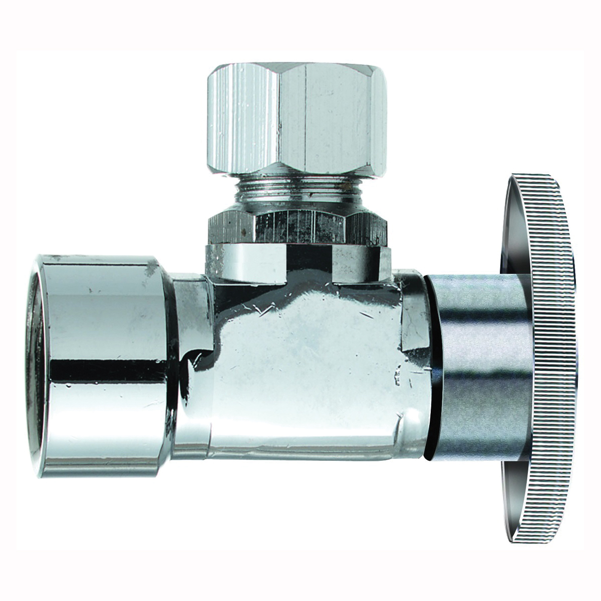PP20050LF Shut-Off Valve, 3/8 x 3/8 in Connection, FIP x Compression, Brass Body