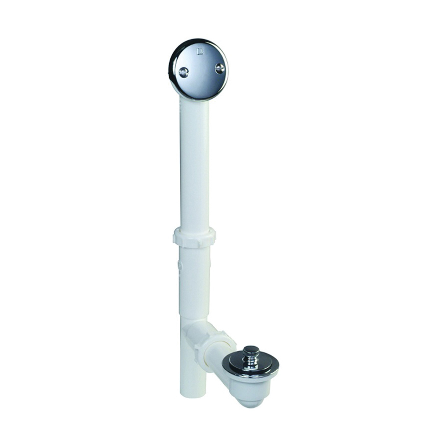 Keeney 65AWK Roller Ball Bath Drain Assembly, Plastic, White, For: All Standard Size Tubs