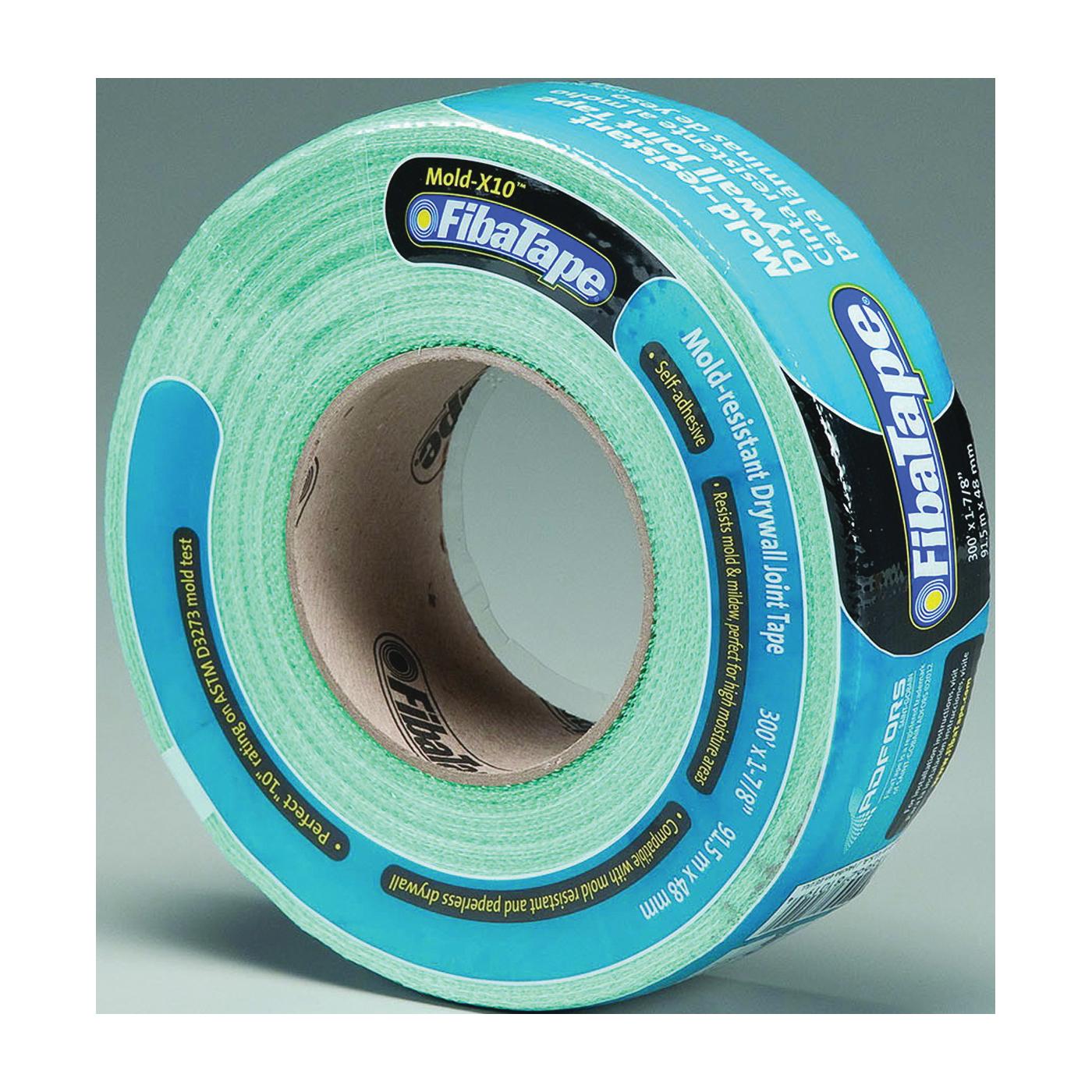 Mold-X10 FDW8664-U Drywall Tape Wrap, 300 ft L, 1-7/8 in W, 0.3 mm Thick, Green