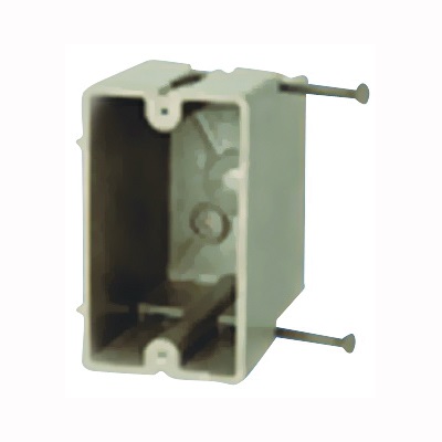 1098-N Electrical Box, 1 -Gang, Fiberglass Reinforced Polyester BMC, Beige/Tan, Wall Mounting