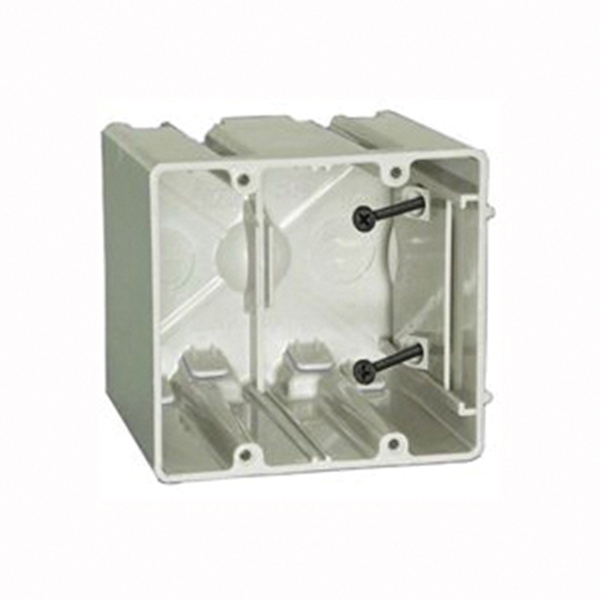 Sliderbox SB-2 Electrical Box, 2-Gang, 4-Outlet, 2-Knockout, 1/2 in Knockout, Polycarbonate, Beige/Tan, Screw, Wall - 2