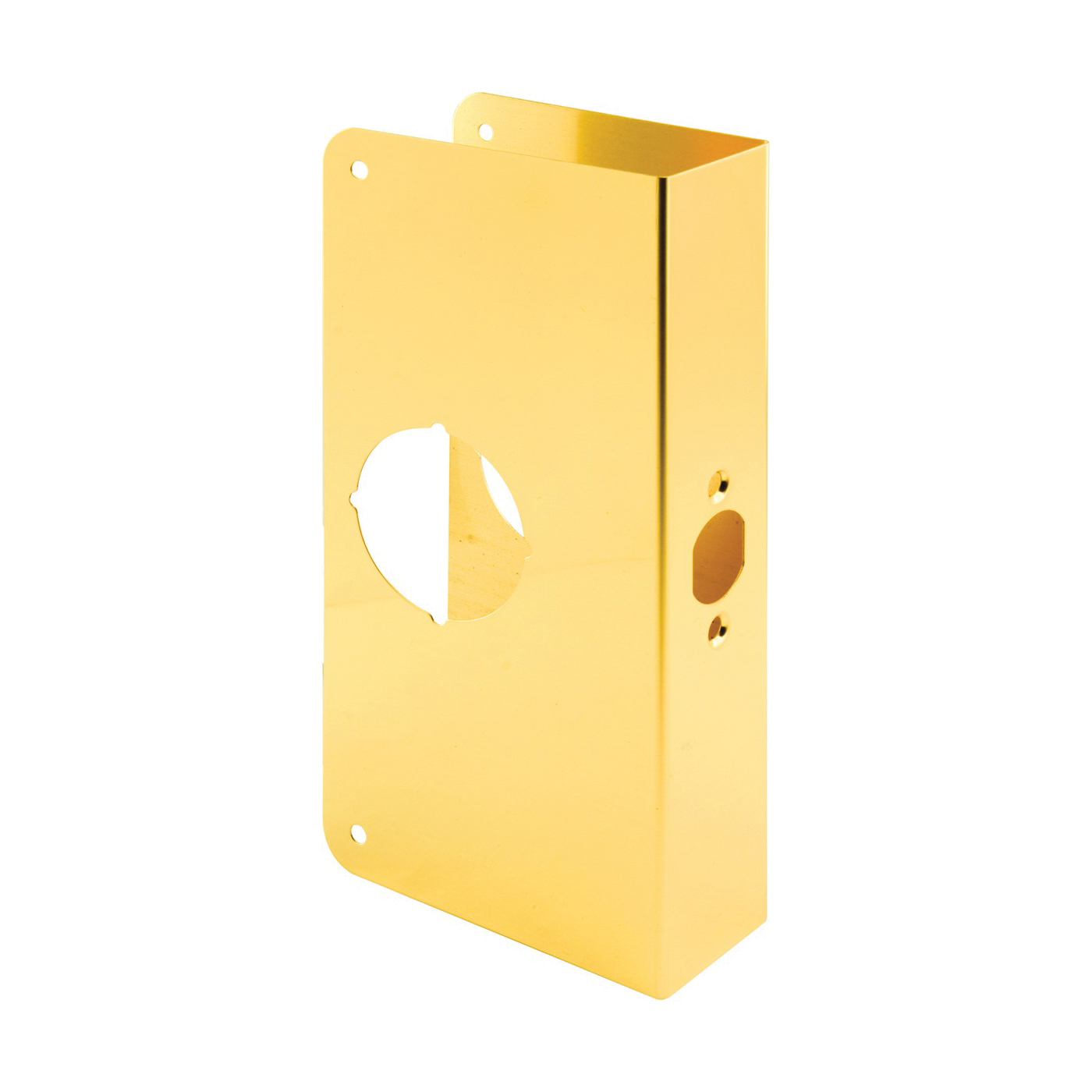 U9550 Lock and Door Reinforcer, 2-3/4 in Backset, 1-3/4 in Thick Door, Brass, Brass, 9 in H, 4-5/16 in W