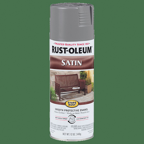 Stops Rust 312819 Rust Preventative Spray Paint, Satin, Coastal Gray, 12 oz, Can - 1