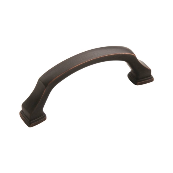 Amerock BP55343ORB Cabinet Pull, 3-11/16 in L Handle, 1-3/8 in H Handle, 1-3/8 in Projection, Zinc, Oil-Rubbed Bronze