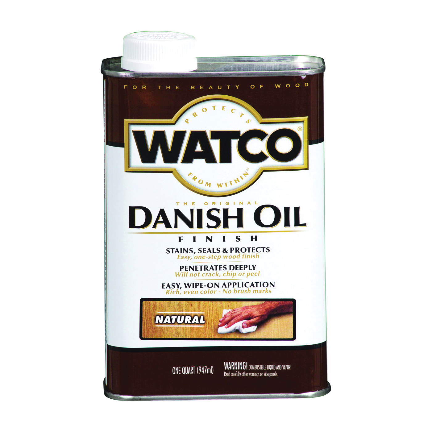 Watco 242218 Danish Oil, Natural, Liquid, 1 qt, Can
