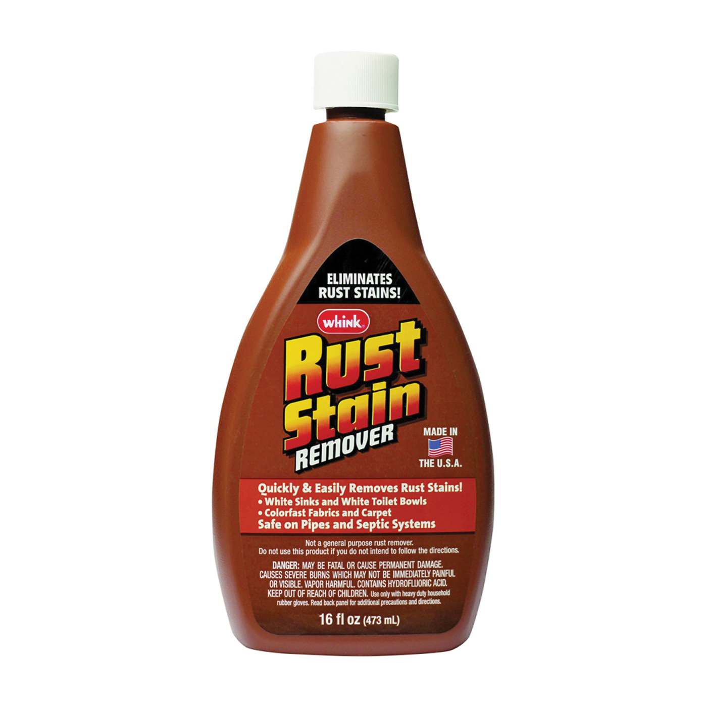 Whink 01291 Rust and Stain Remover, 16 oz, Liquid, Acrid - 1